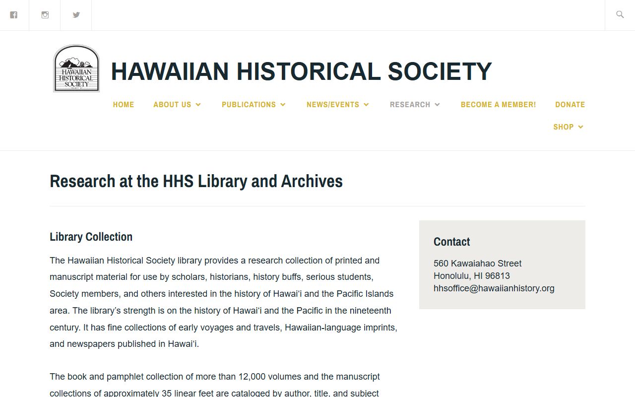 Urban Honolulu obituary records at the Hawaiian Historical Society library