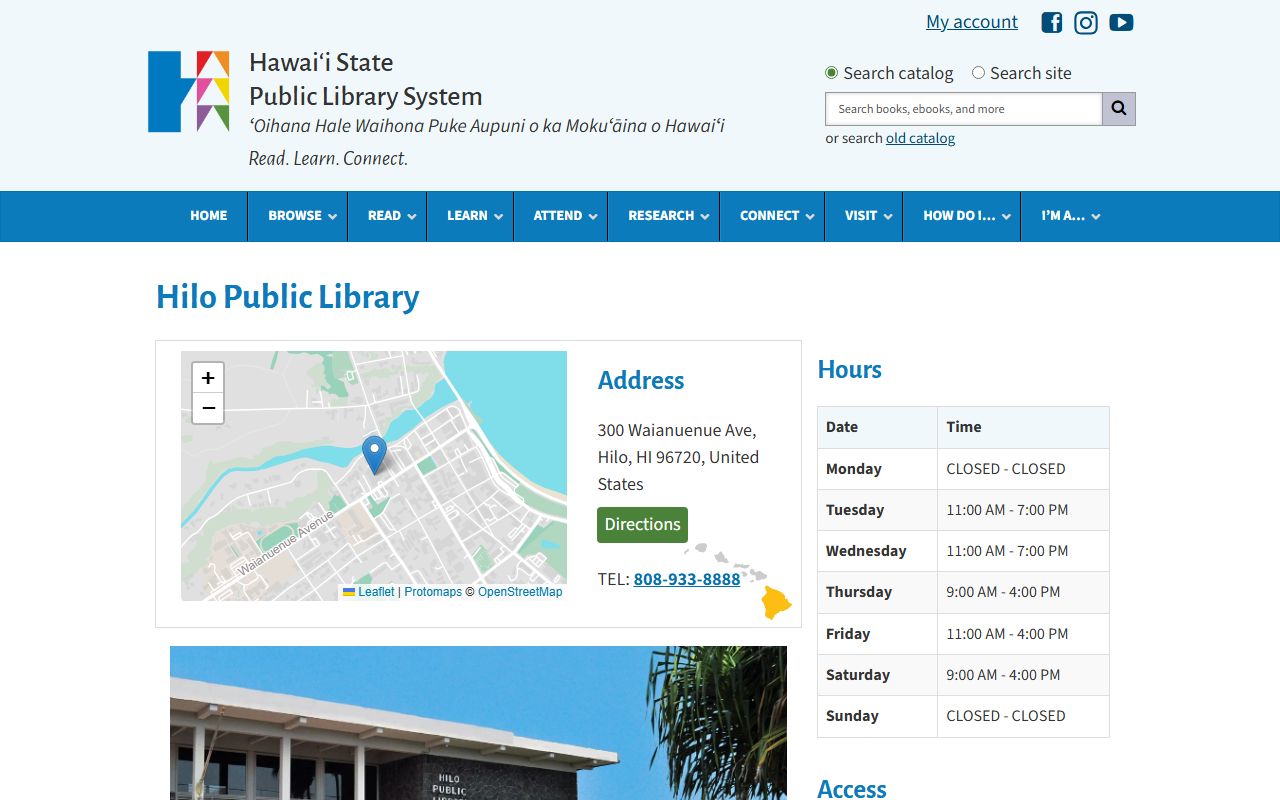 Hilo Public Library Hawaii obituary genealogy resources