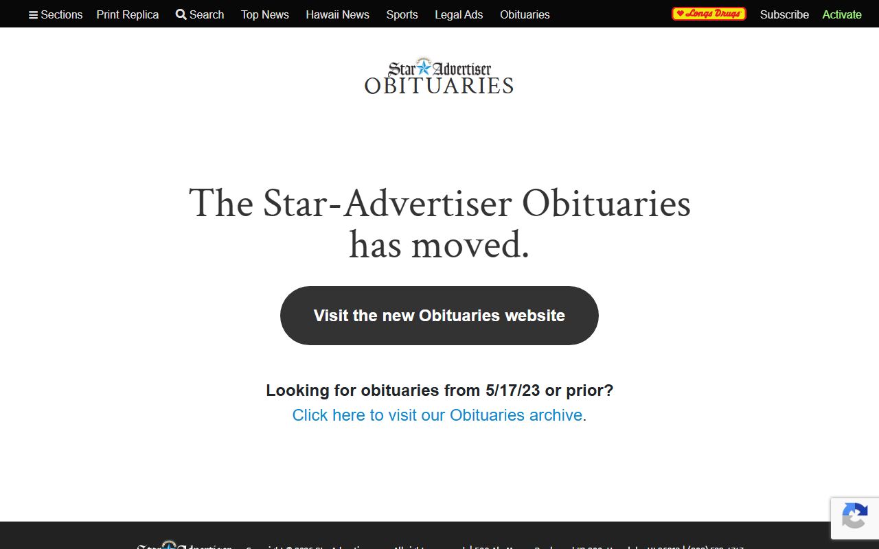 Urban Honolulu obituary records on the Honolulu Star-Advertiser site