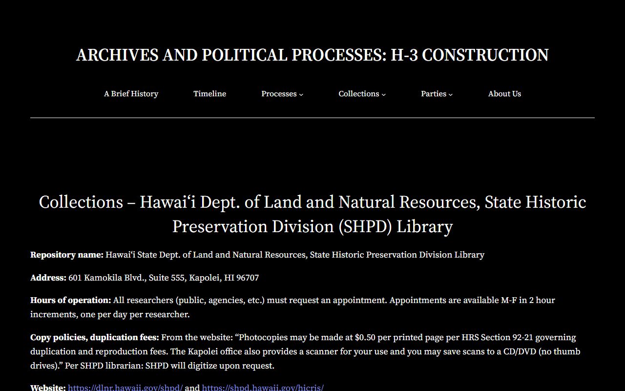 Kapolei Hawaii DLNR SHPD library obituary and burial archive records