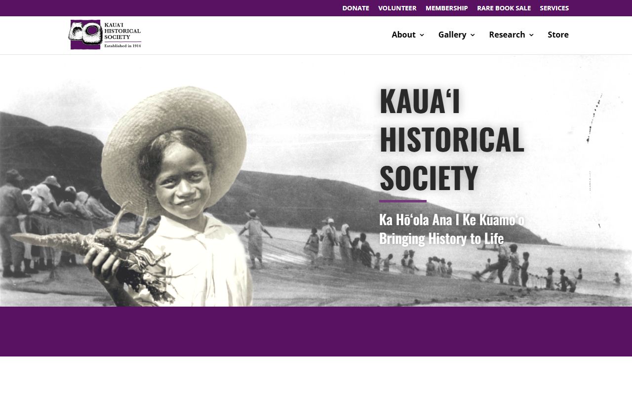 Kauai Historical Society Lihue Kauai County obituary archives