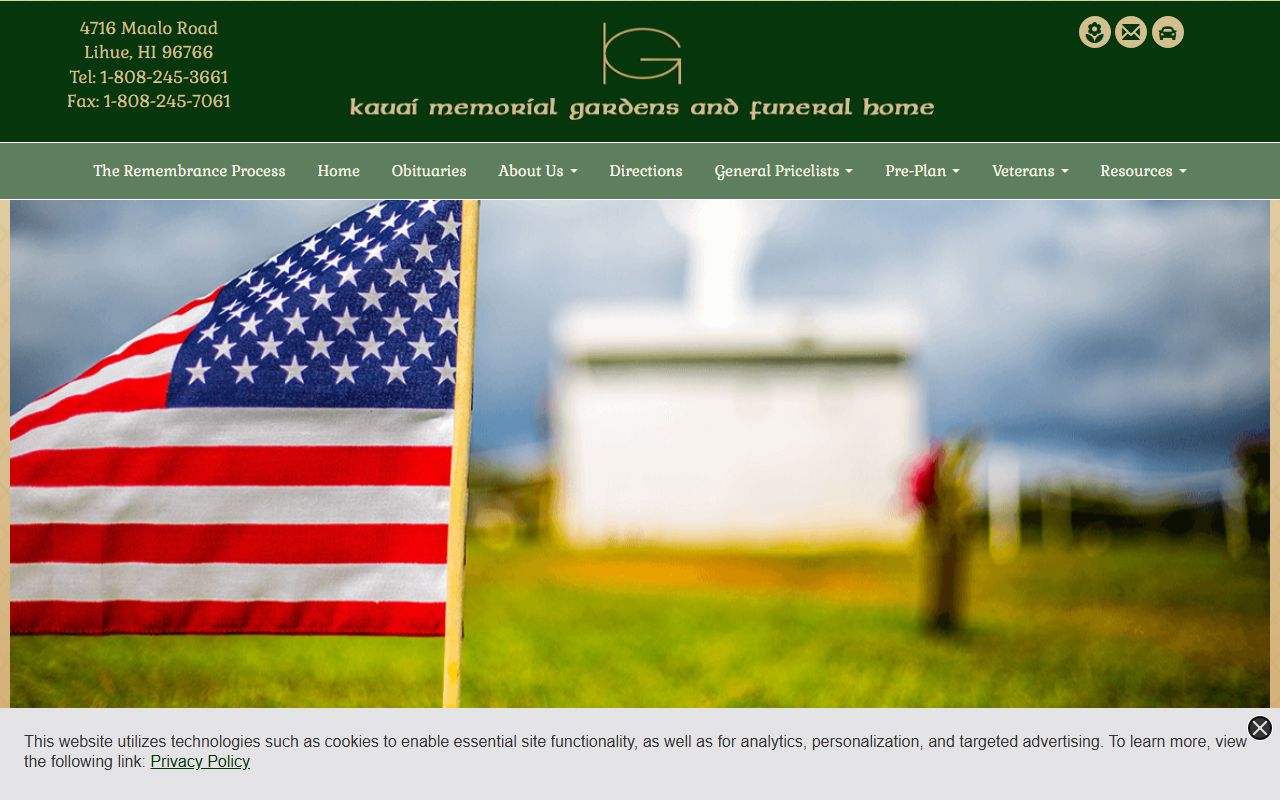 Kauai Memorial Gardens and Funeral Home Lihue obituary listings