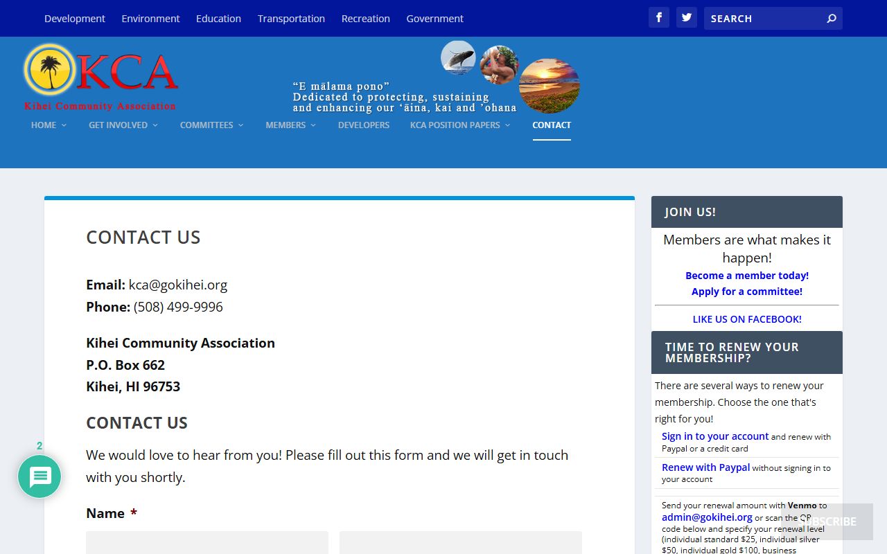 Kihei Community Association South Maui obituary and community records resource