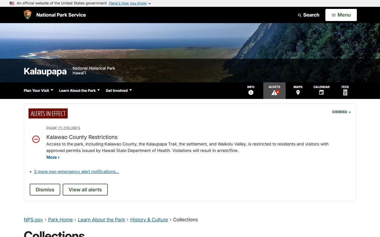 National Park Service Kalaupapa patient register Kalawao County obituary records