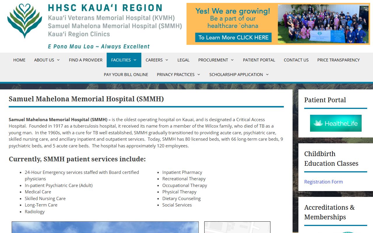 Samuel Mahelona Memorial Hospital Kapaa Kauai obituary records