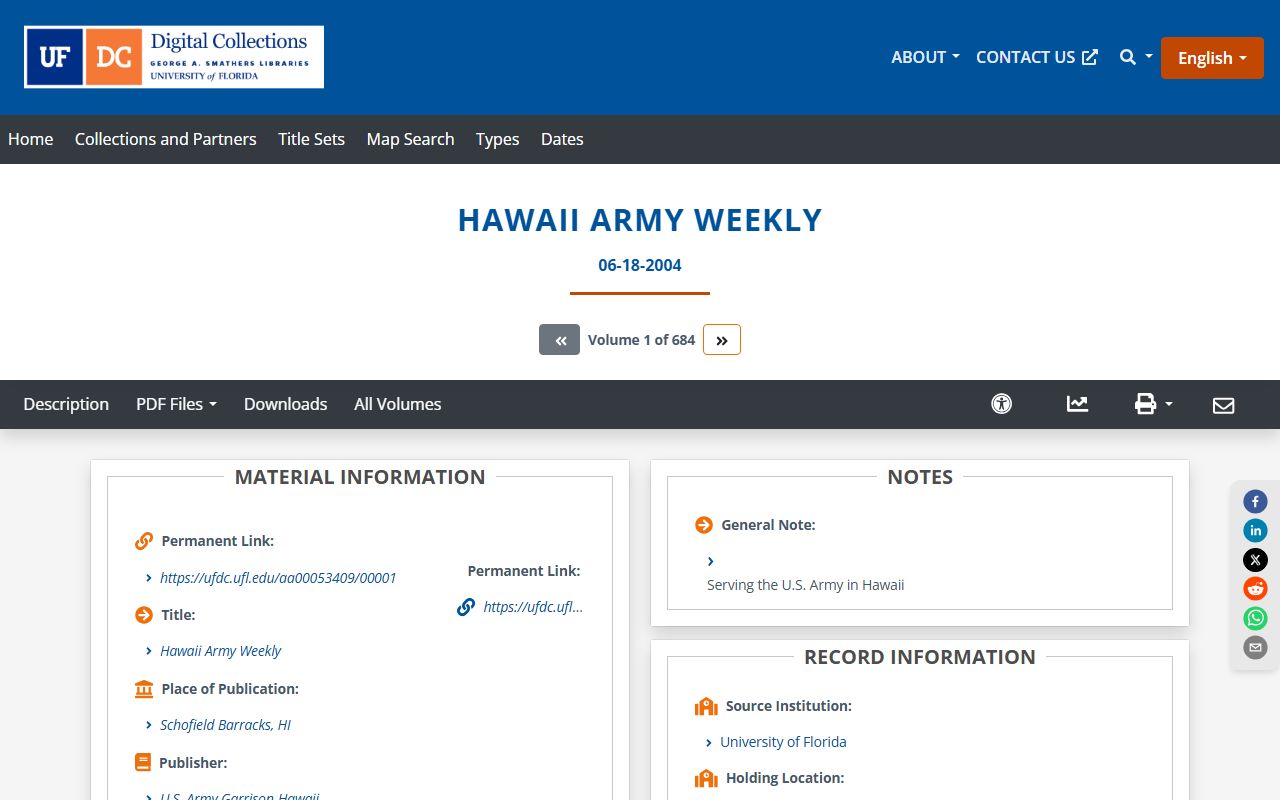 Hawaii Army Weekly Schofield Barracks obituary records