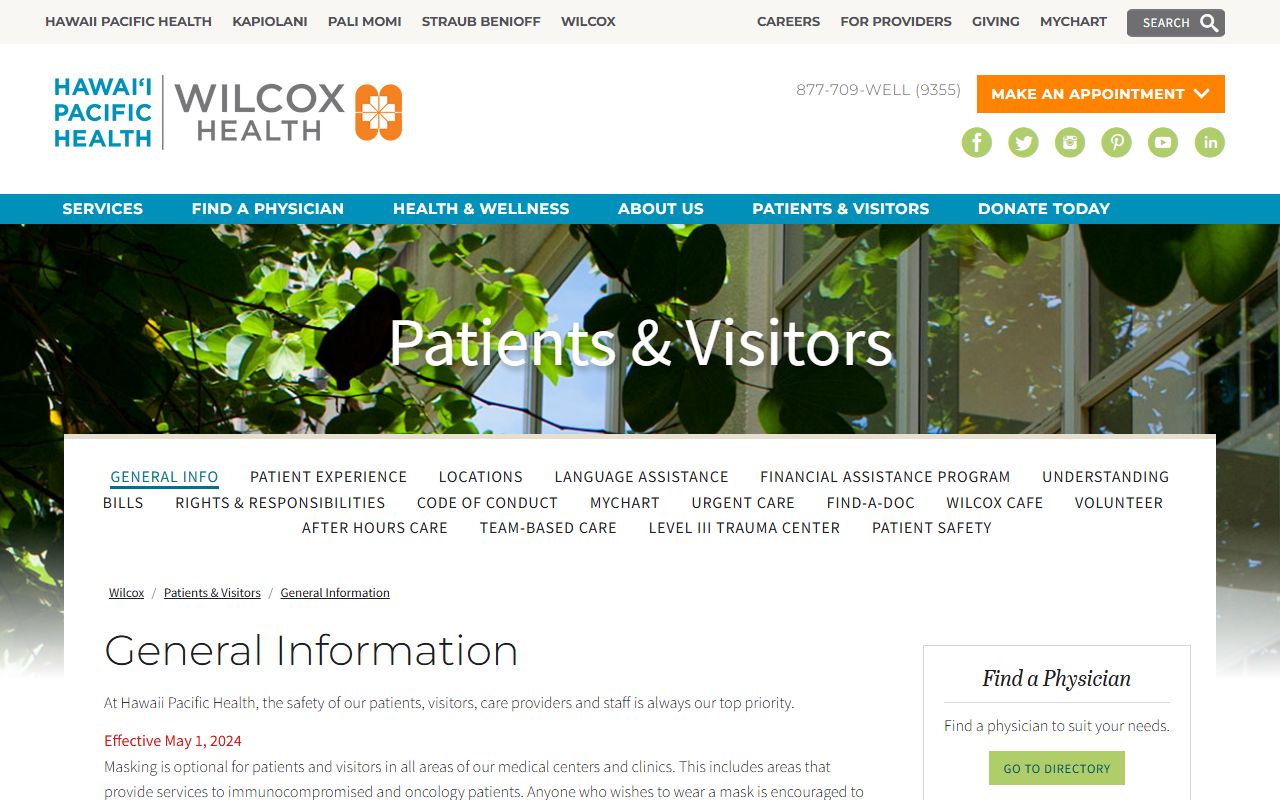 Wilcox Medical Center Lihue Kauai obituary medical records